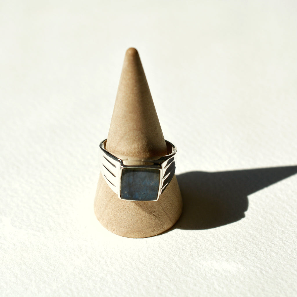 Square Inset Signet Ring