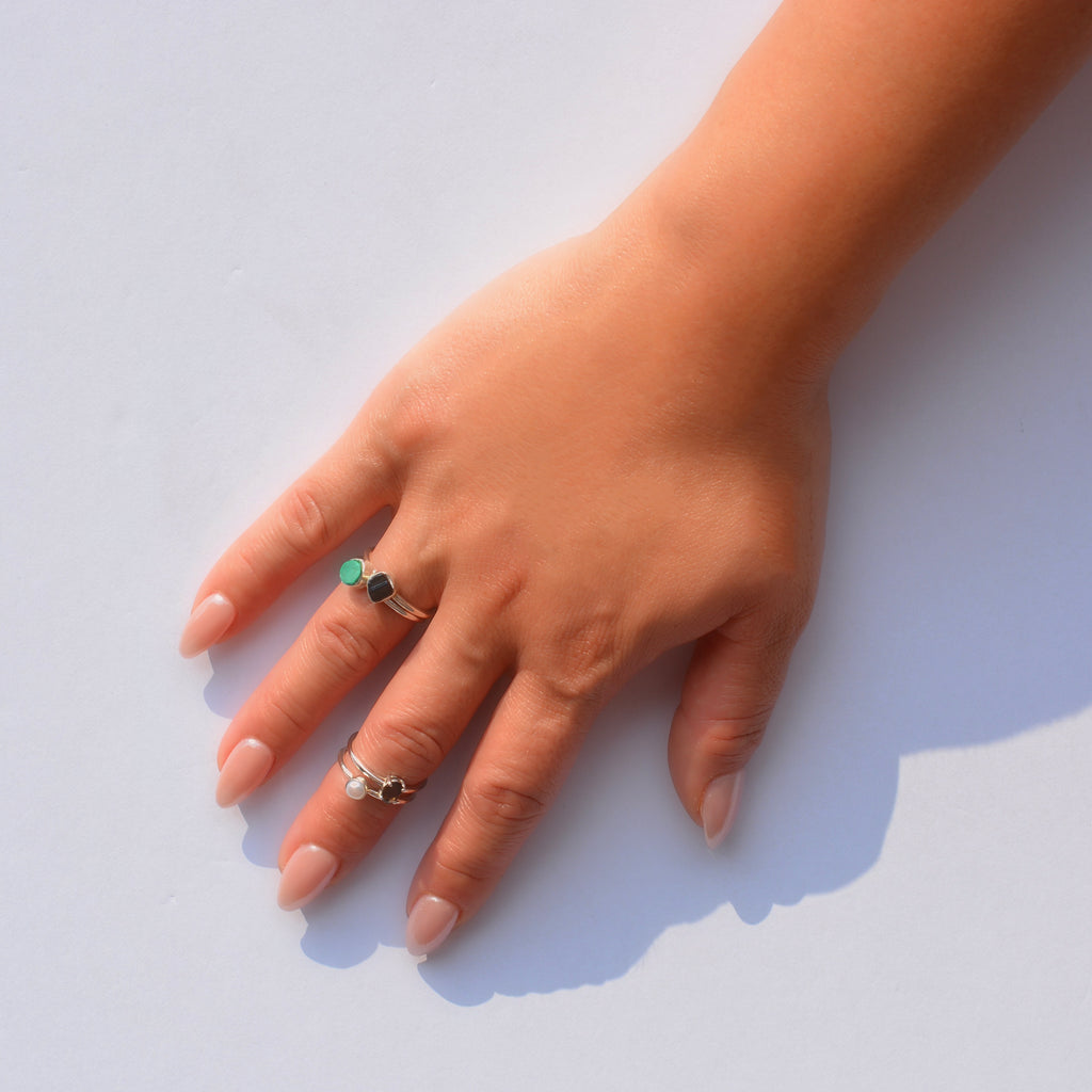 Bezel Set Malachite Ring