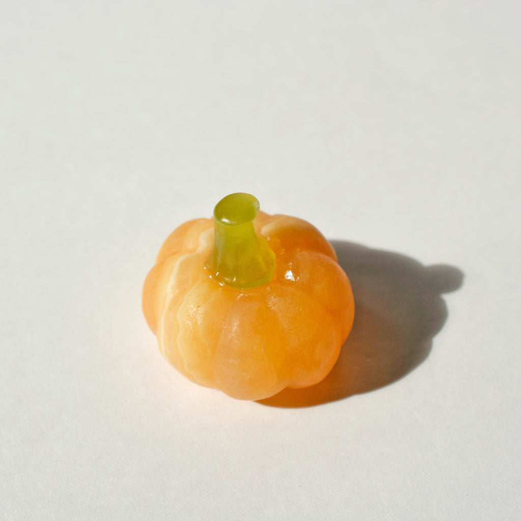Stemmed Orange Calcite Pumpkins