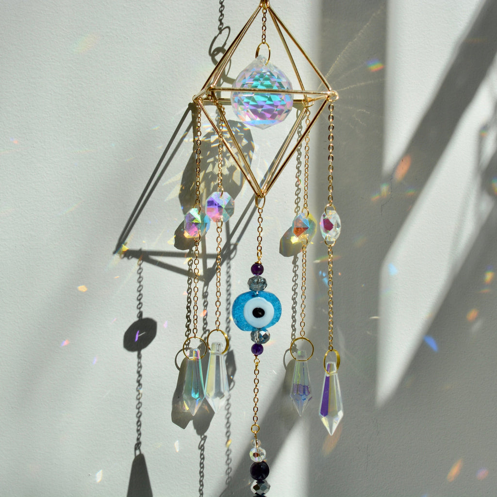 Third Eye Chakra Crystal Suncatcher