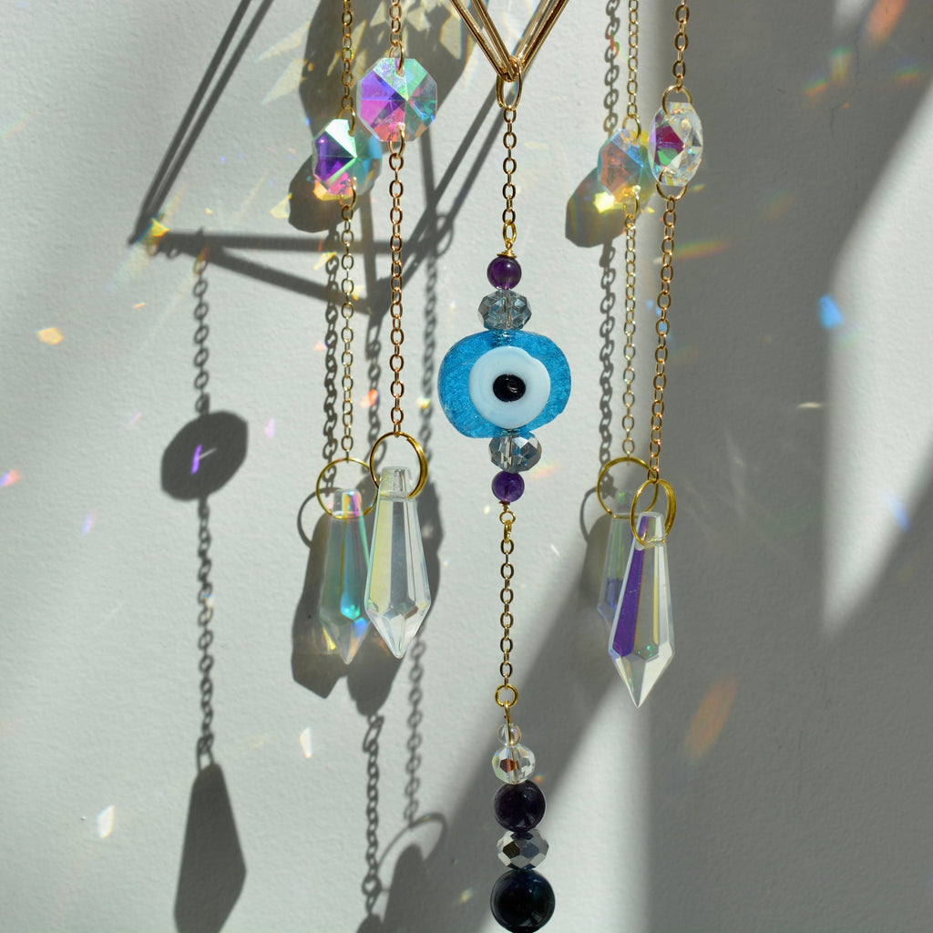 Third Eye Chakra Crystal Suncatcher