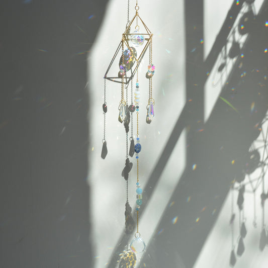 Throat Chakra Crystal Suncatcher