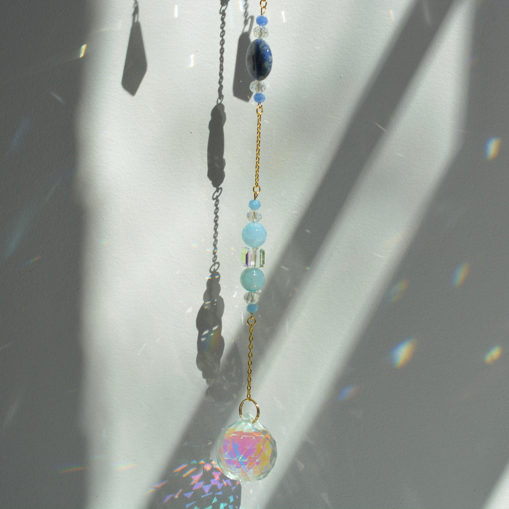 Throat Chakra Crystal Suncatcher