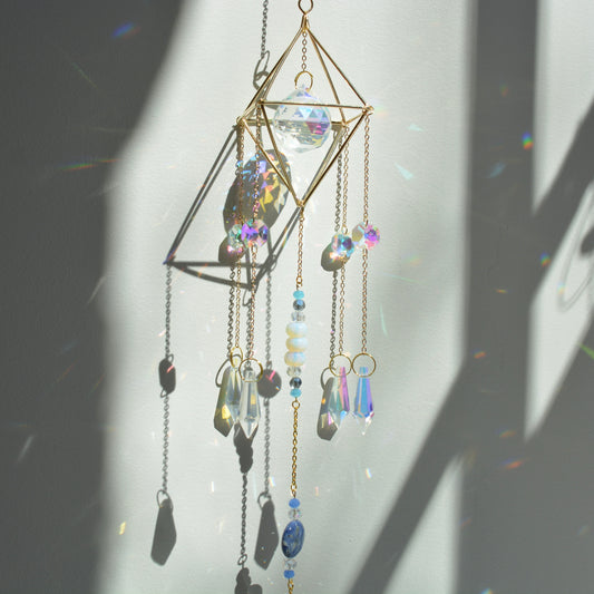 Throat Chakra Crystal Suncatcher
