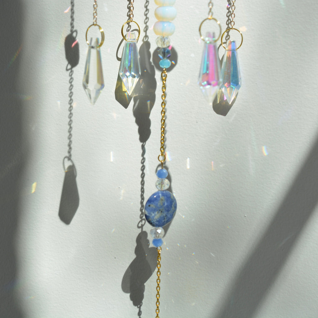 Throat Chakra Crystal Suncatcher