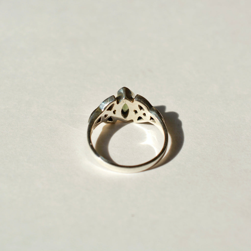 Trinity Knot Moldavite Ring