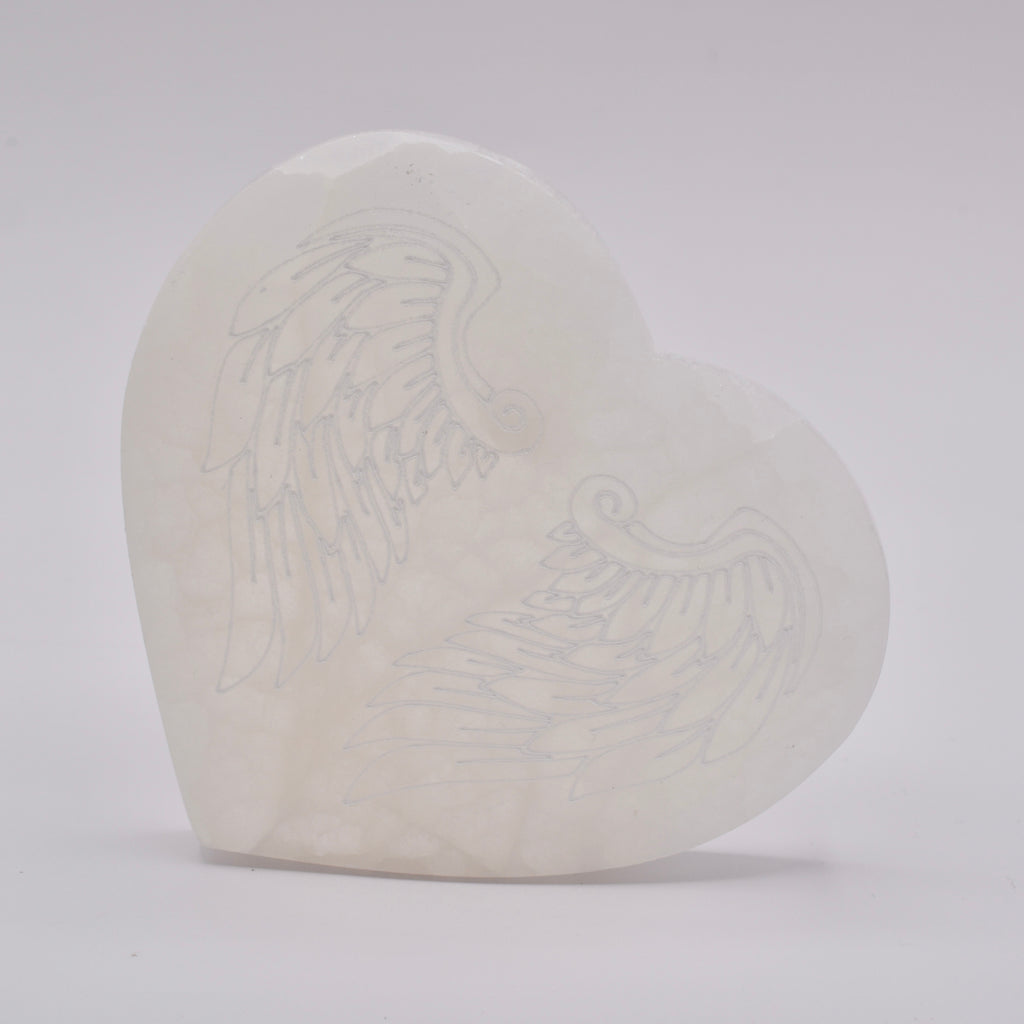 Wings of Light Selenite Plate