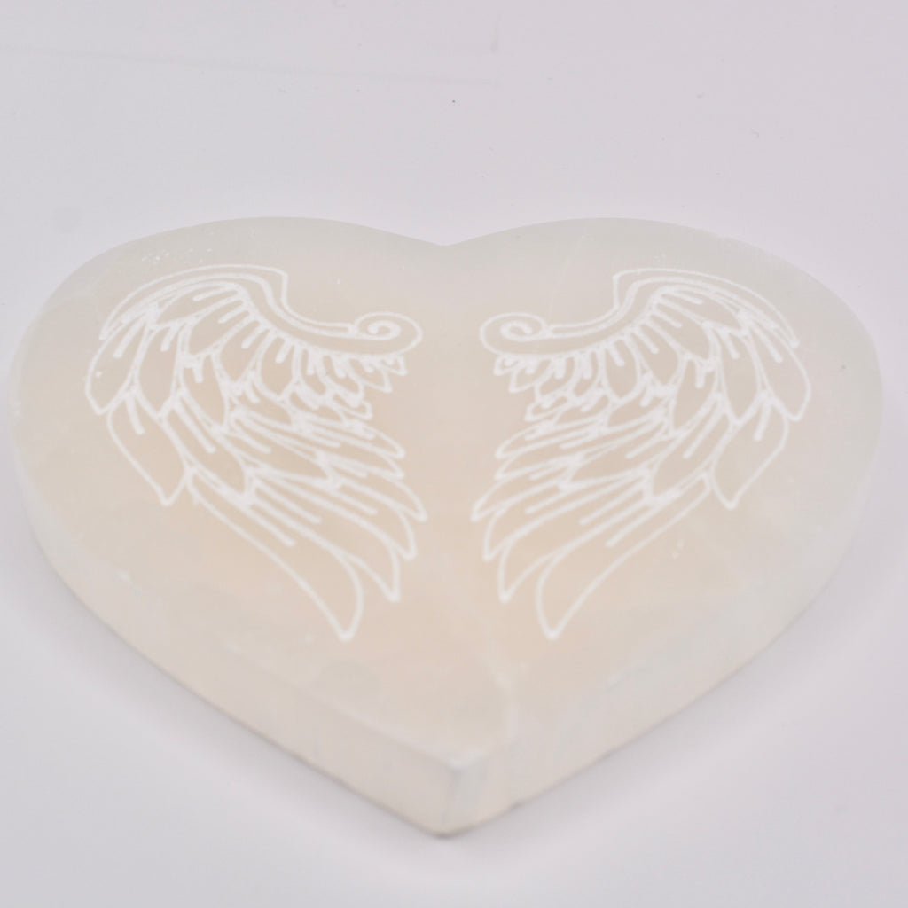Wings of Light Selenite Plate