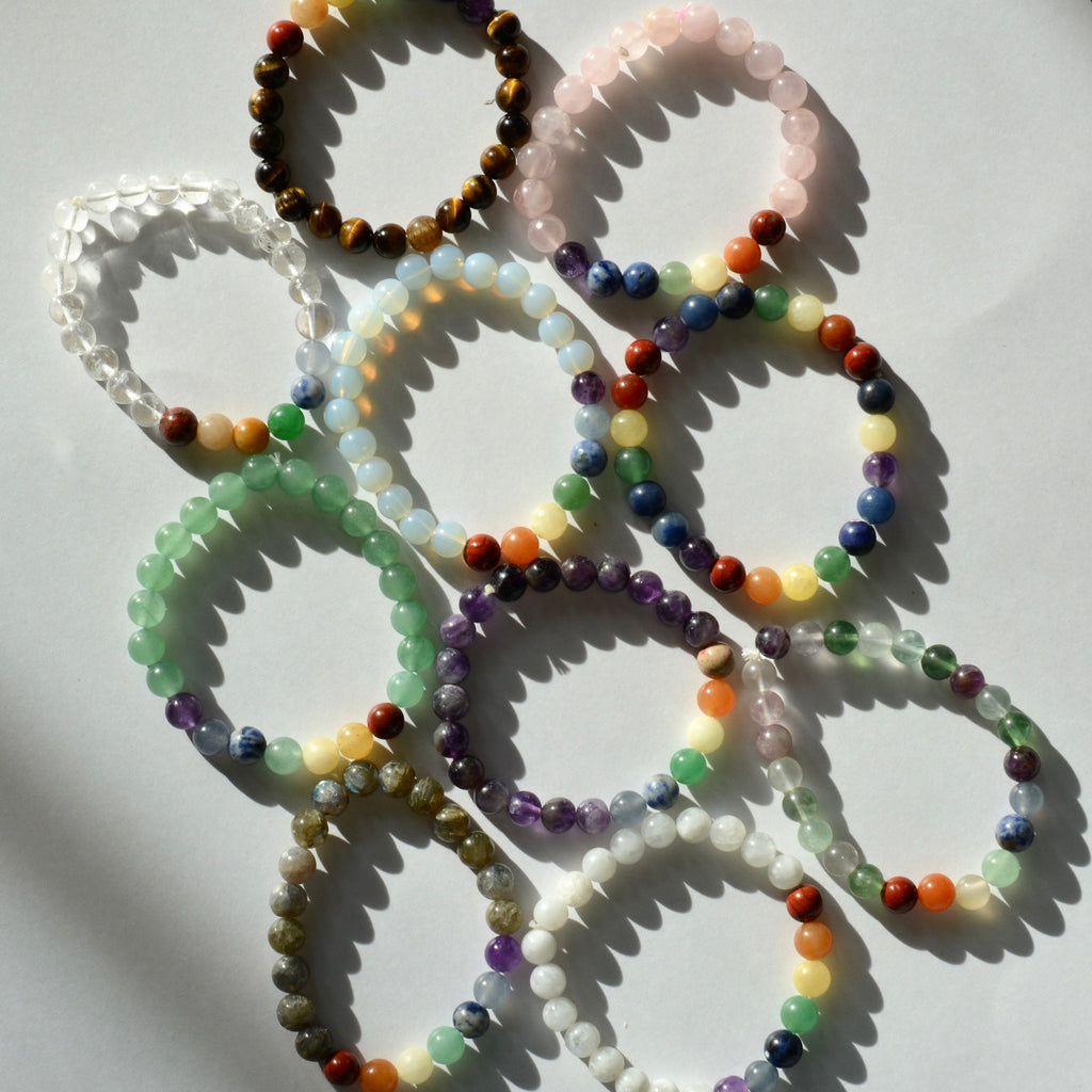 Aligned Gemstone Bracelets