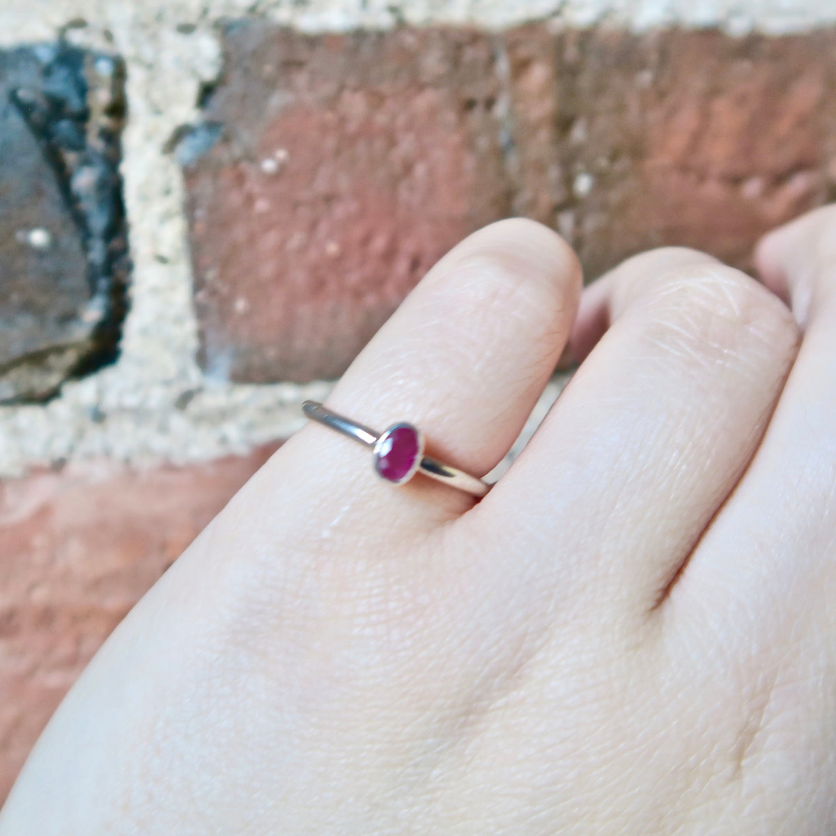 Bezel Set Polished Ruby Ring | ASCEND