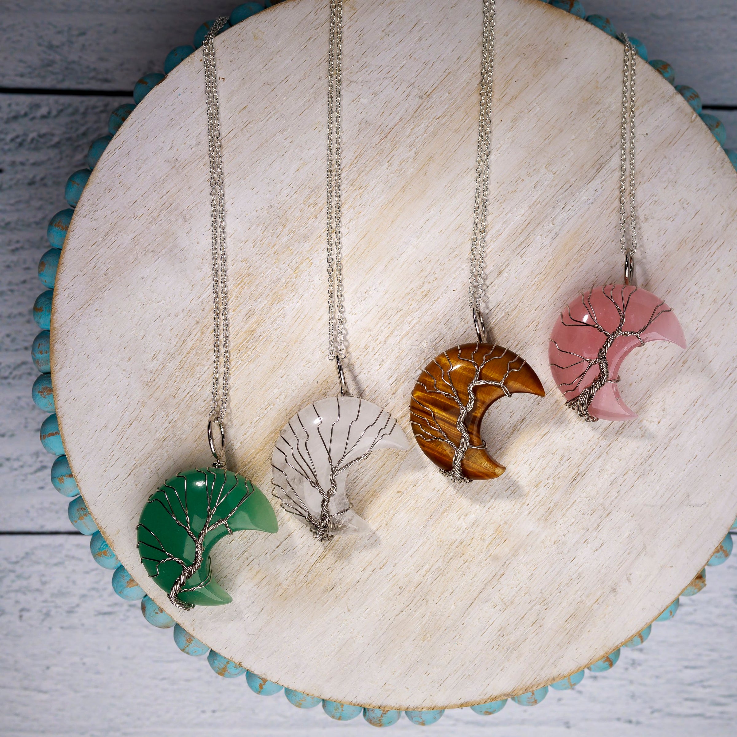 Tree of Life Crescent Moon Necklace - Silver | ASCEND