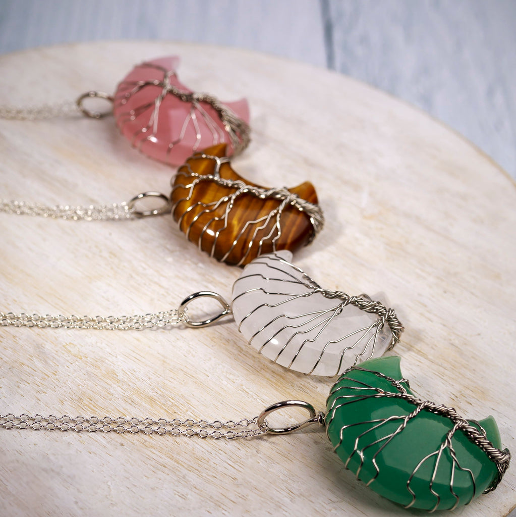 Tree of life crescent moon necklace Clearance