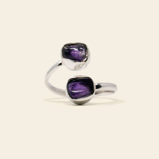 Amethyst Bypass Ring