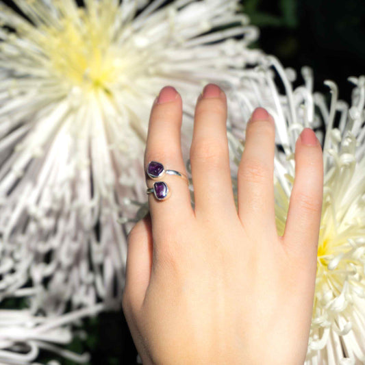 Amethyst Bypass Ring