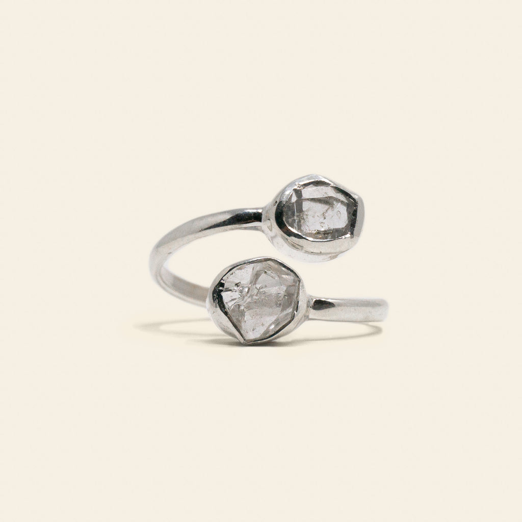 Herkimer Diamond Bypass Ring