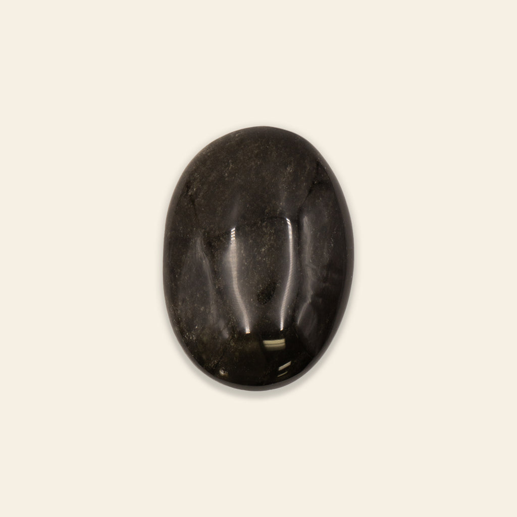 Gold Sheen Obsidian Palm Stone