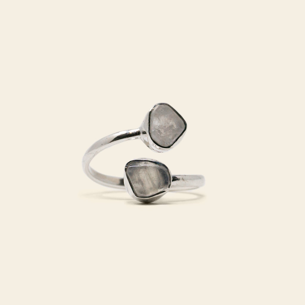 Moonstone Bypass Ring