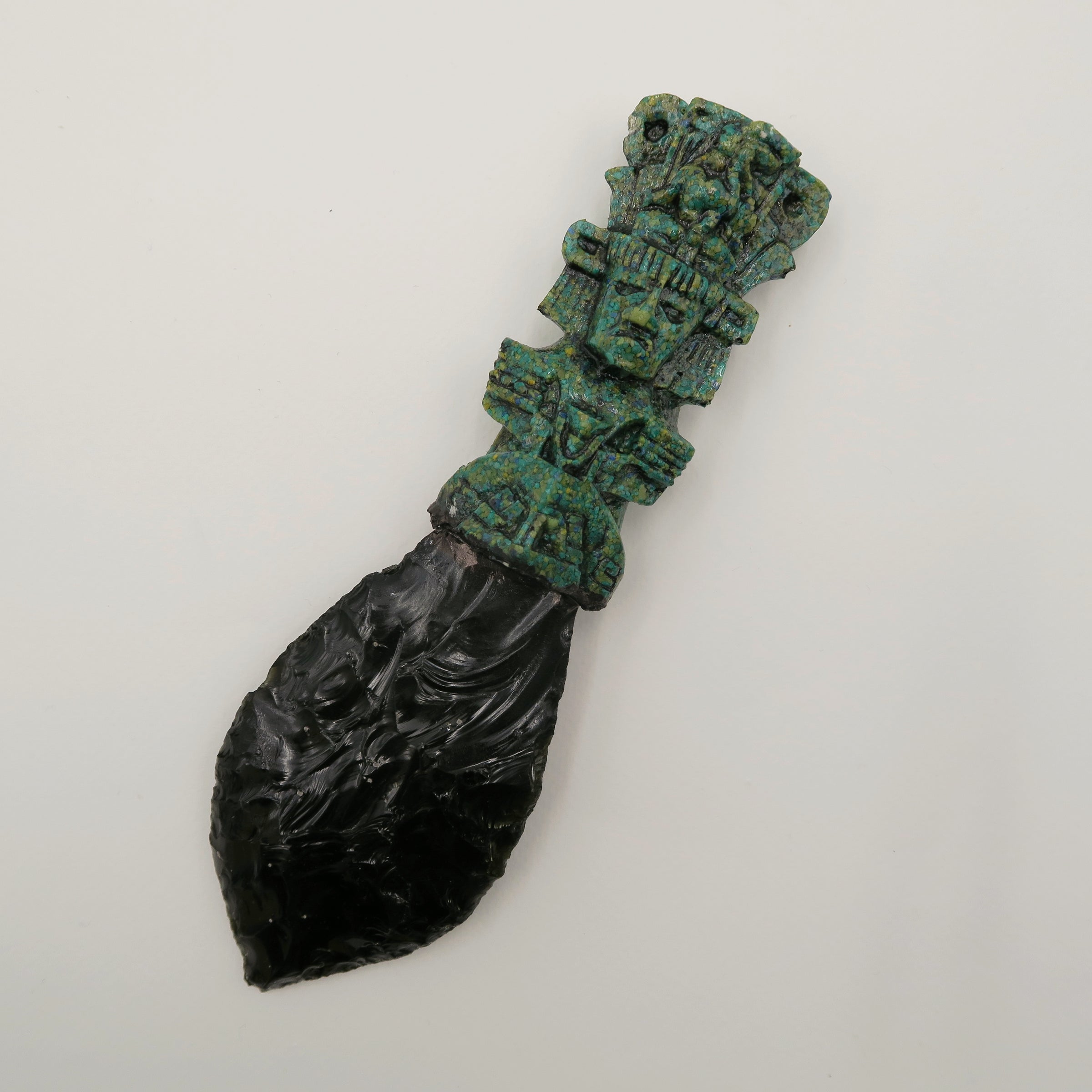 Obsidian stone aztec high quality warrior