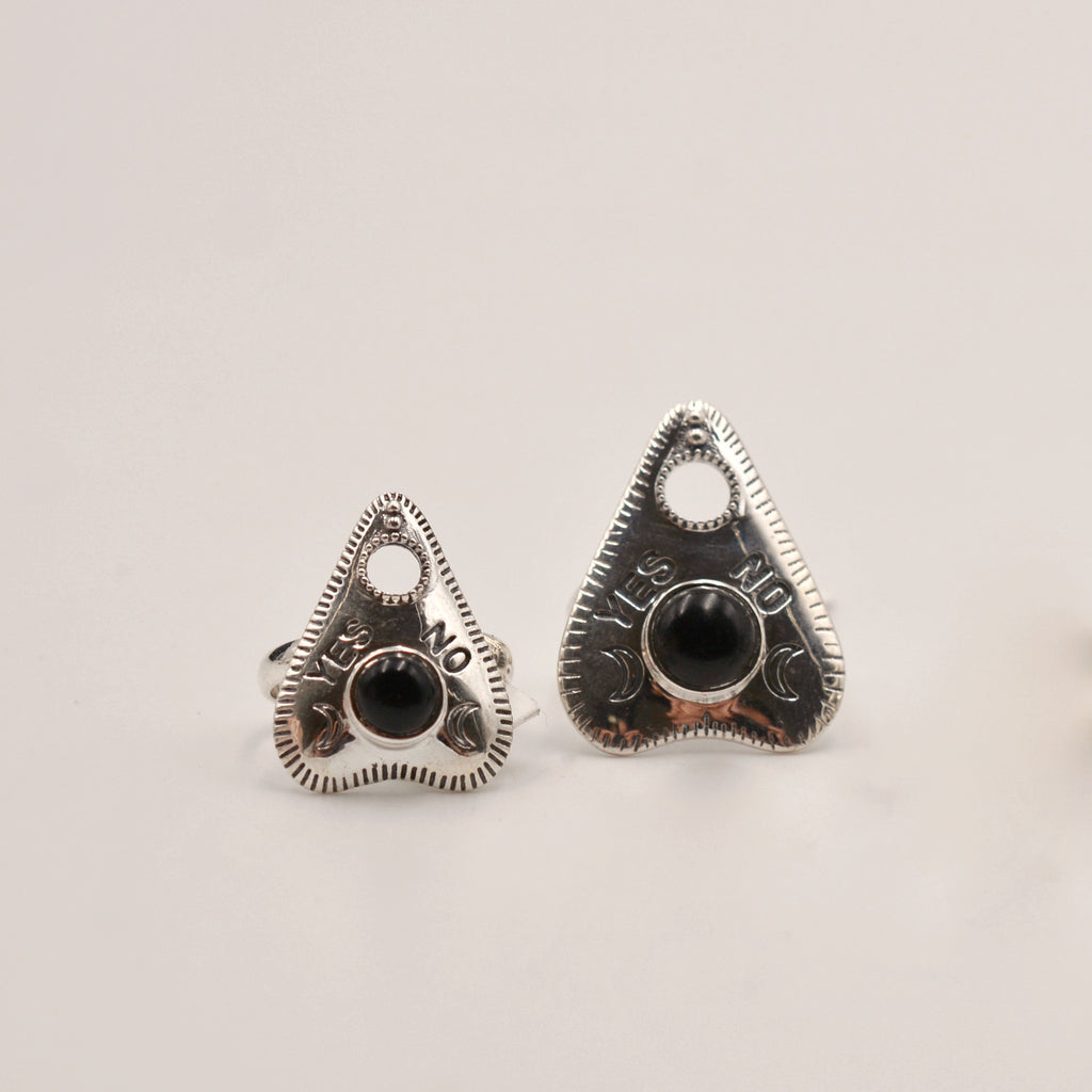 Ouija Planchette Ring - Black Onyx