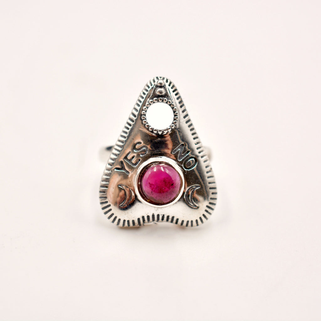 Ouija Planchette Ring - Dyed Ruby