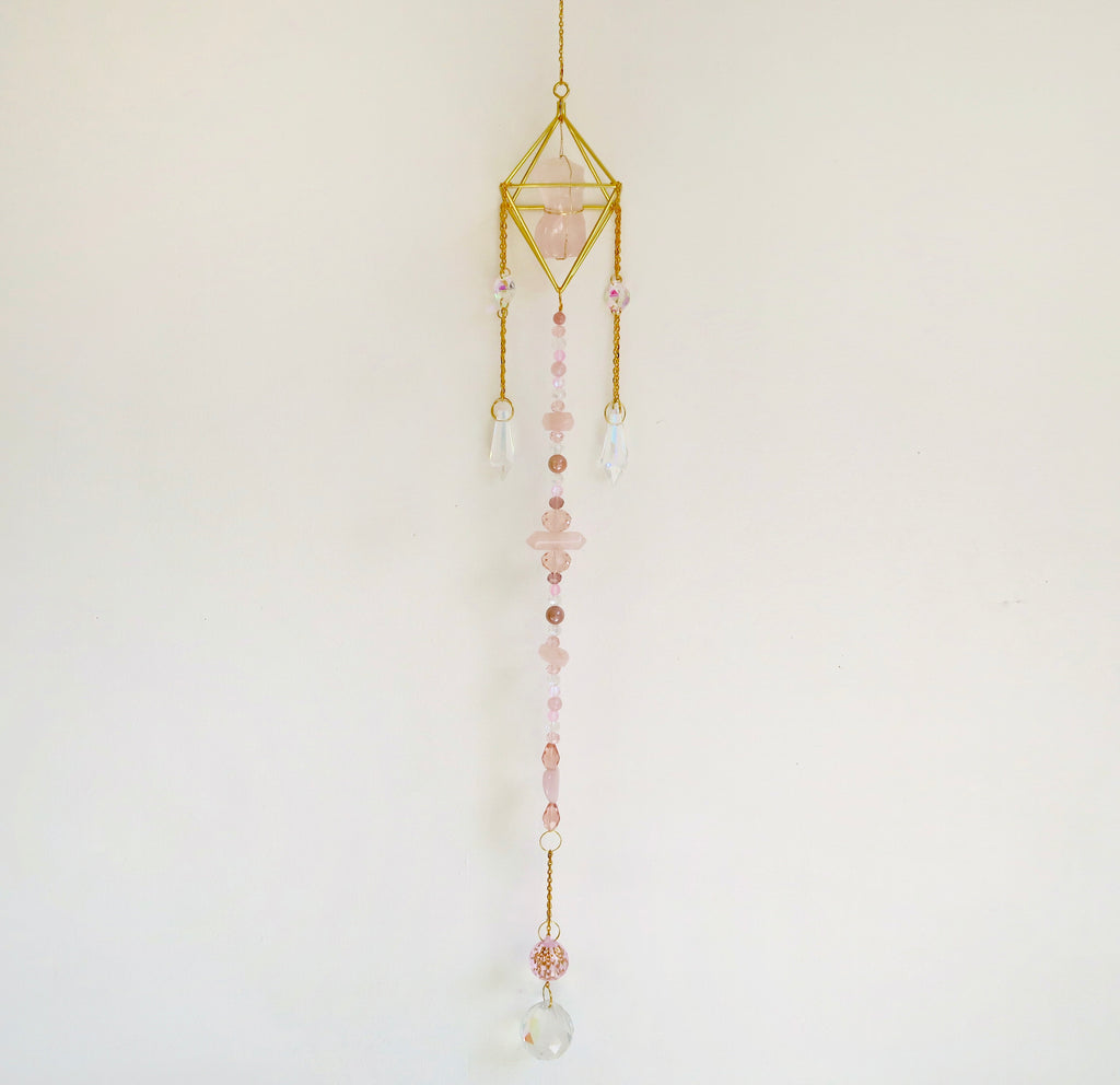 Wire Wrapped Female Torso Crystal Suncatcher