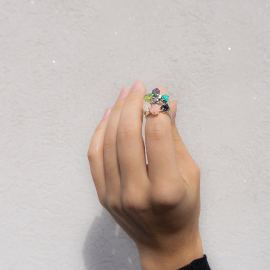Rough Cut Malachite Ring