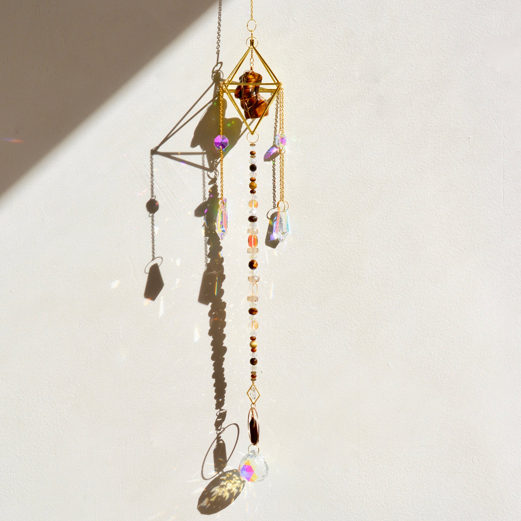 Wire Wrapped Female Torso Crystal Suncatcher